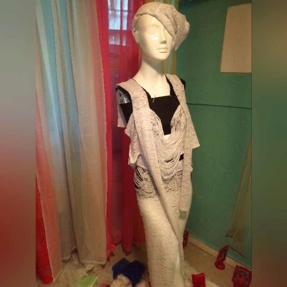 Two piece lace top and bottom set